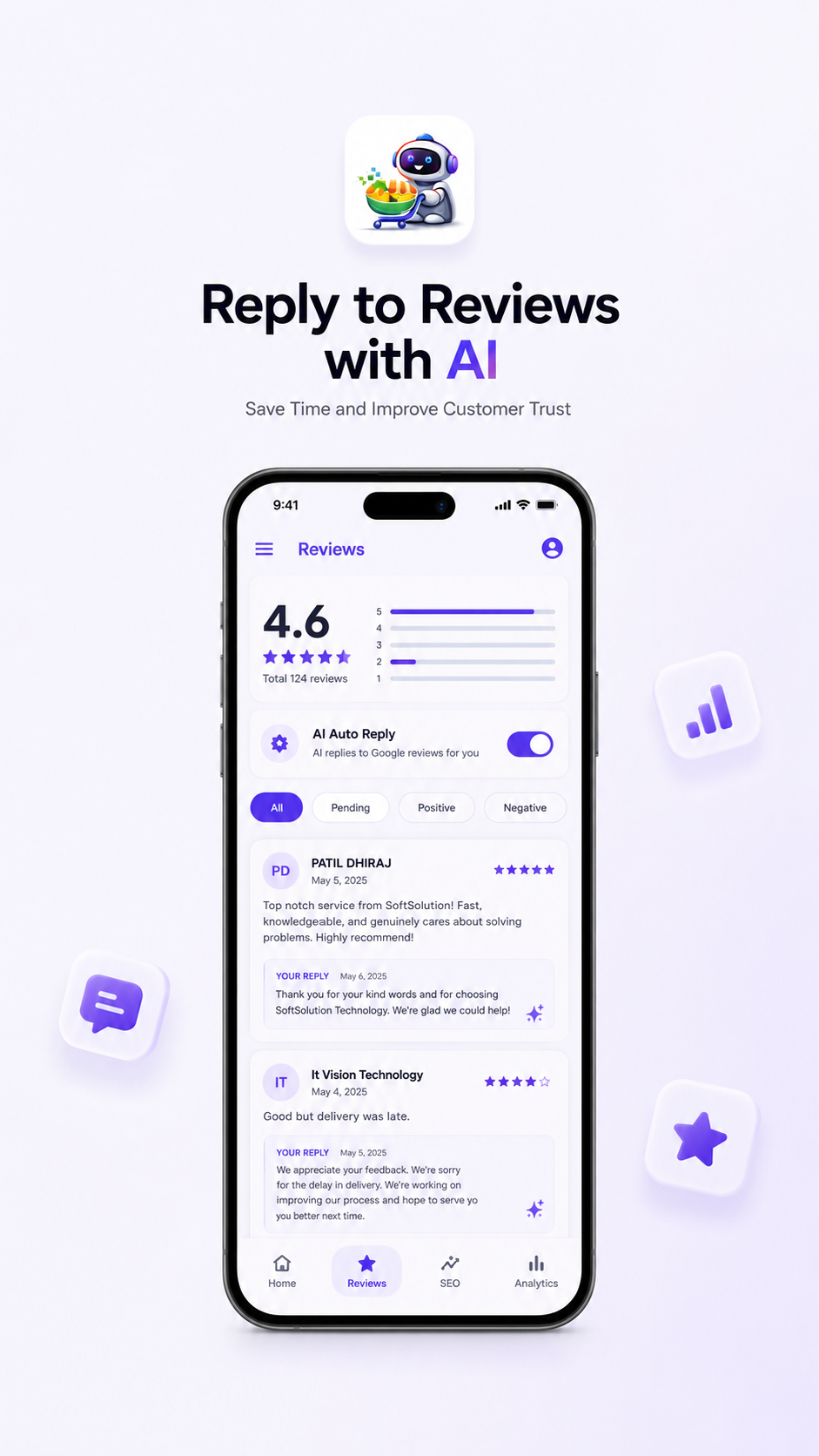 Reply to customer reviews automatically with AI
